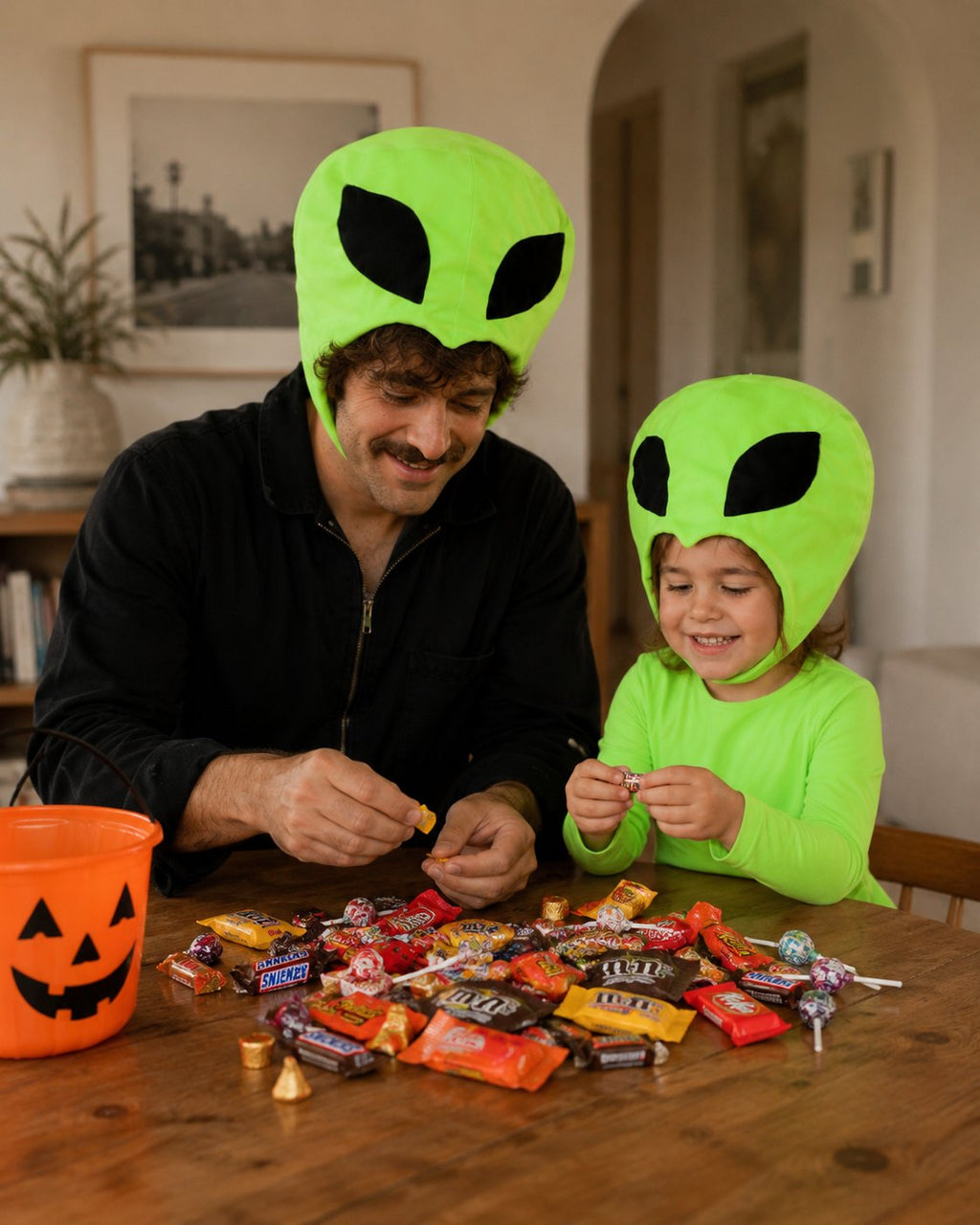 Kids’ Green Alien Halloween Costume