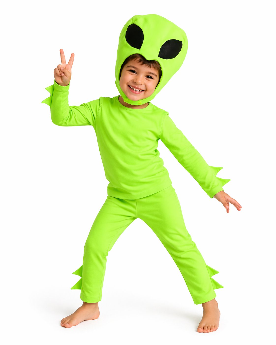 Kids’ Green Alien Halloween Costume