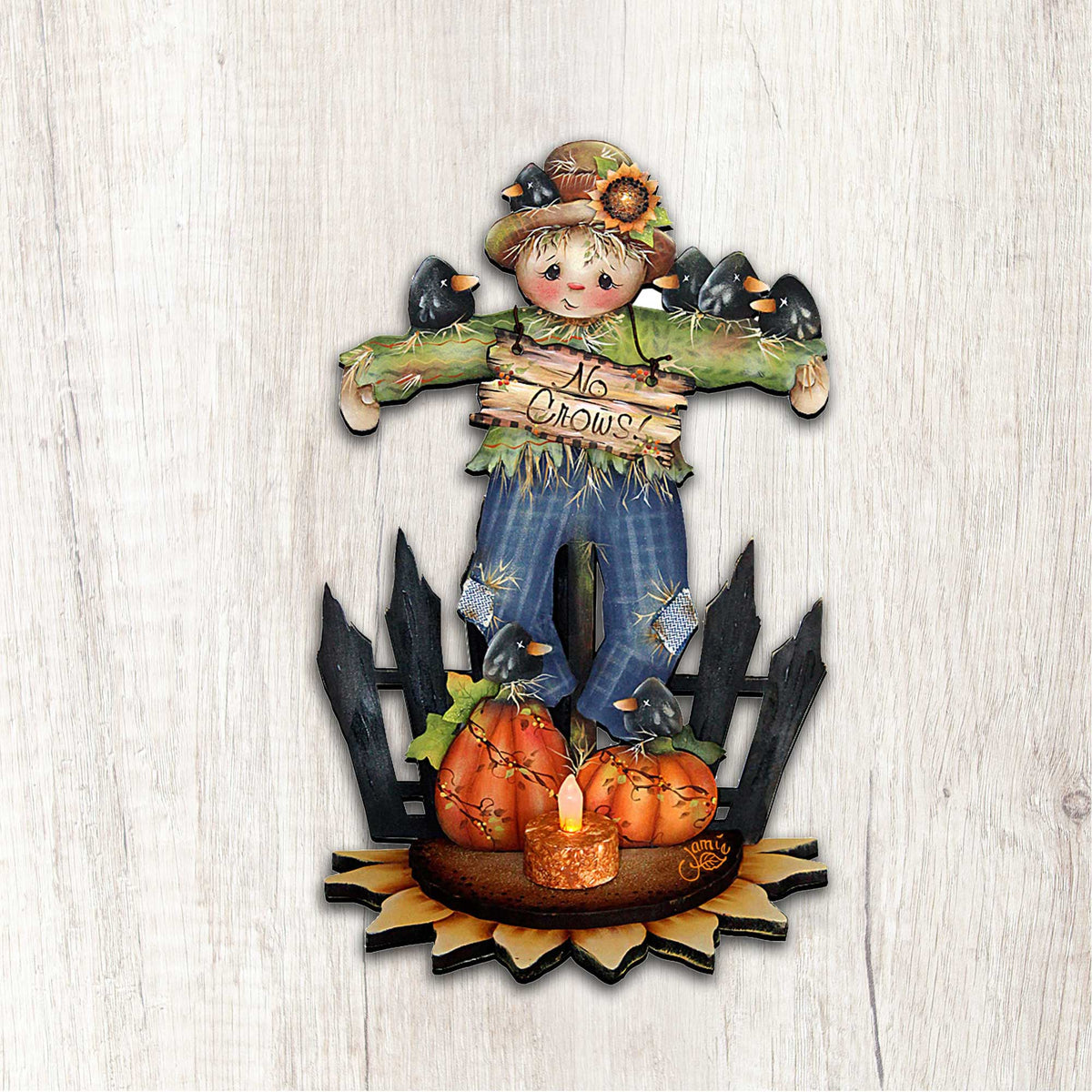 No Crows Scarecrow Halloween Door Décor