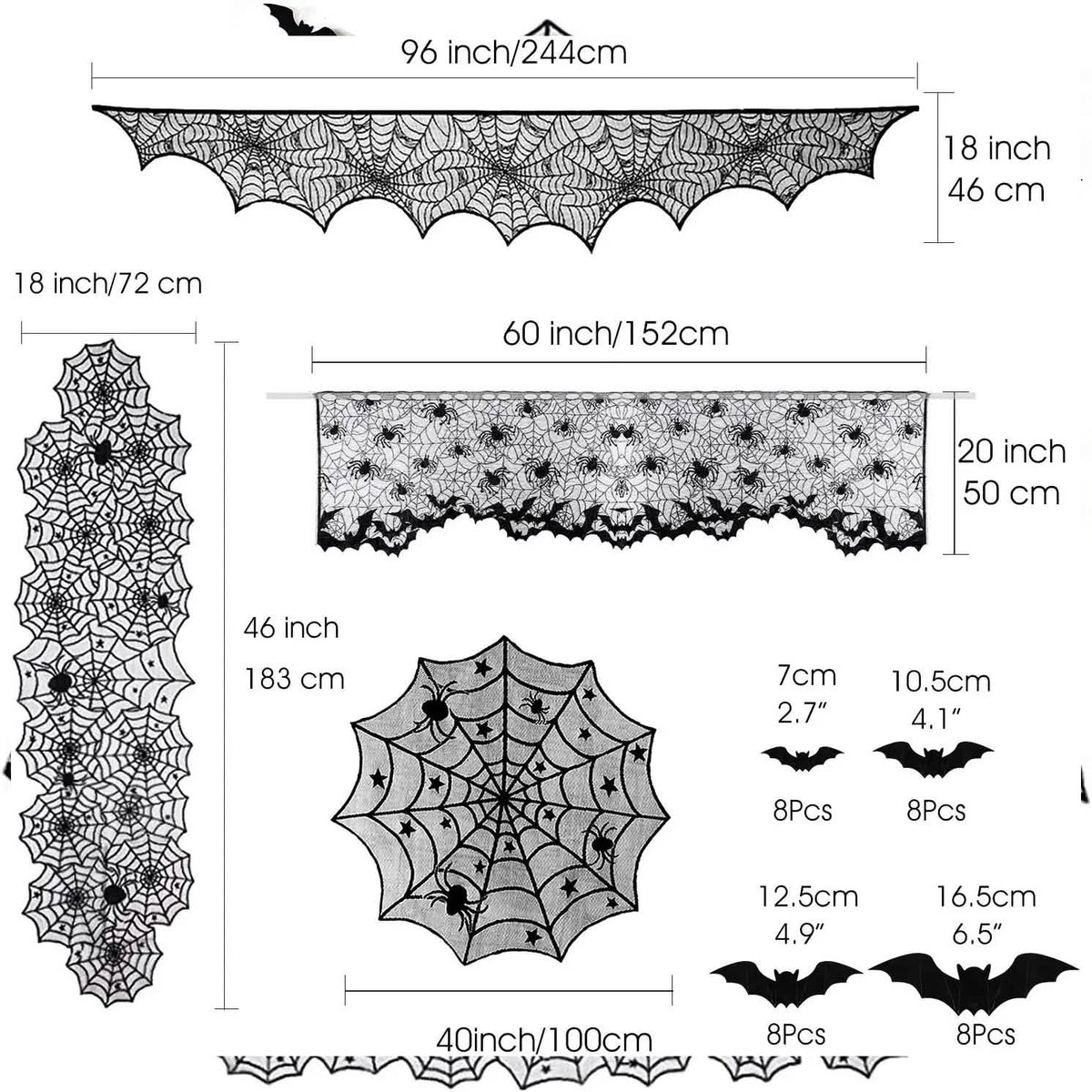 Halloween Décor Set — 36 Pieces