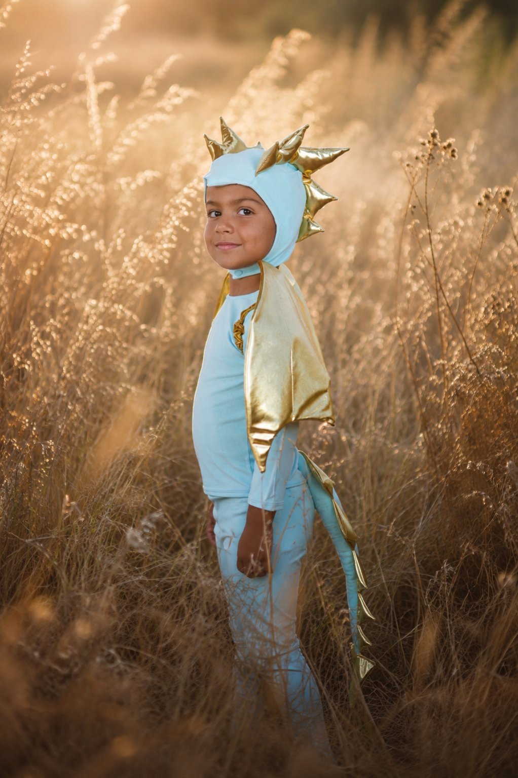 Kids’ Sky Blue Dragon Halloween Costume