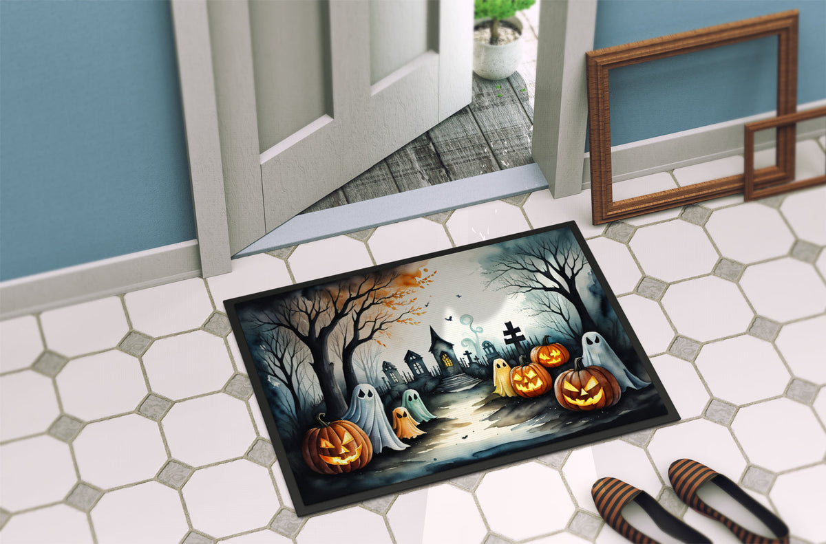 Ghostly Halloween Doormat