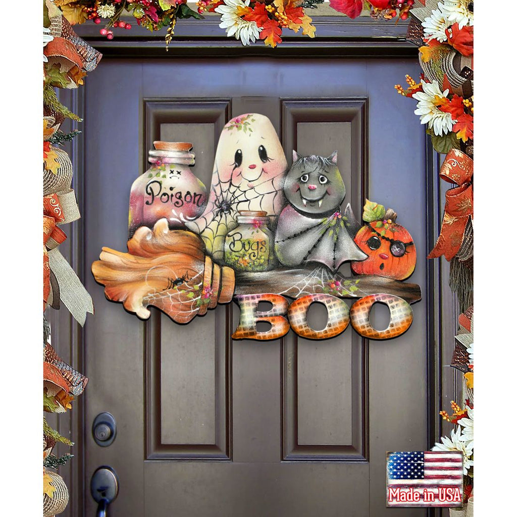 Brunhilda’s Broom Halloween Door Décor
