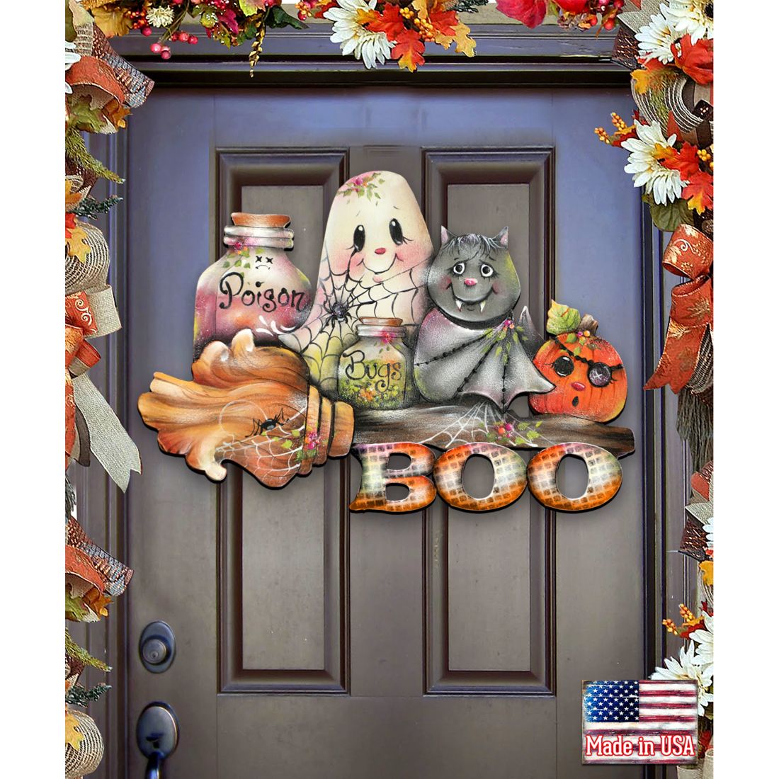 Brunhilda’s Broom Halloween Door Décor
