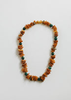 Baltic Amber + Green Jade Pet Necklace