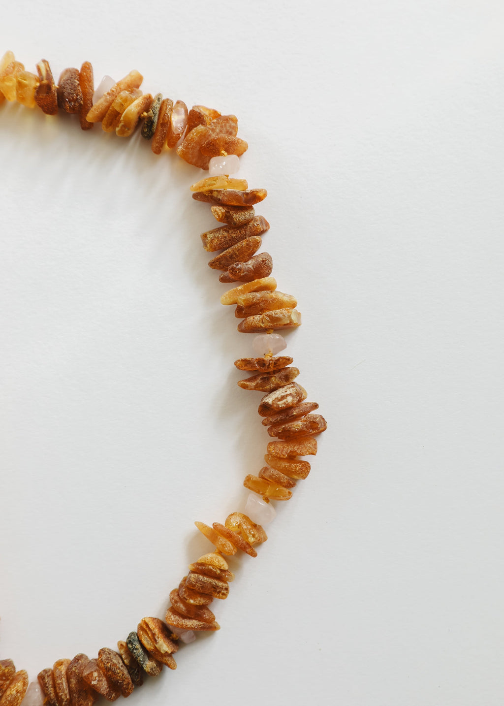 Baltic Amber + Rose Quartz Pet Necklace — product image 2