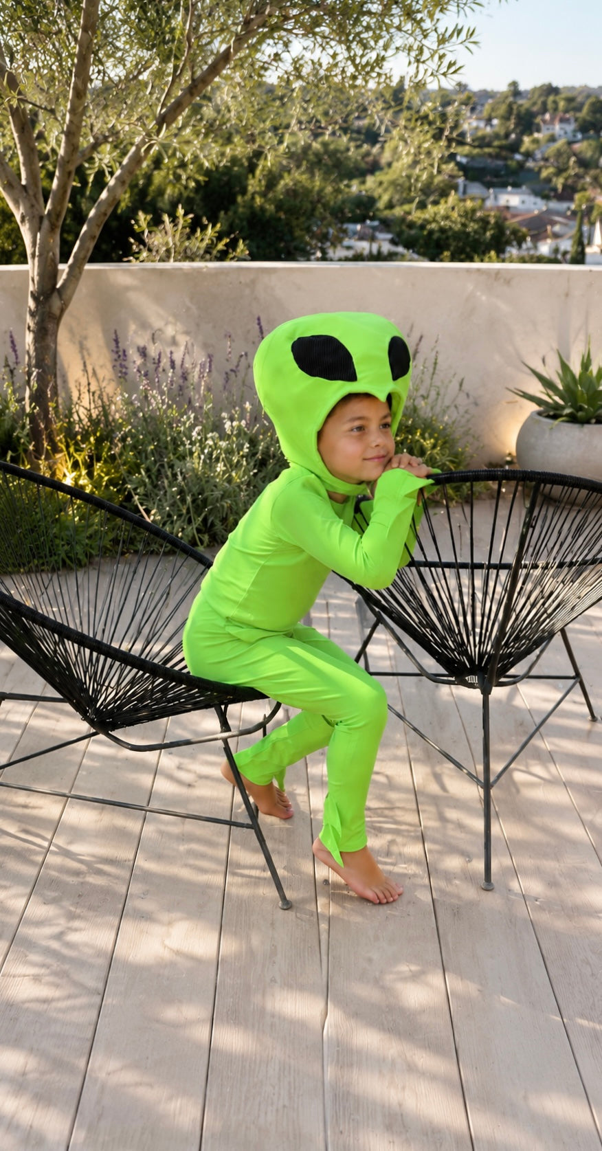 Kids’ Green Alien Halloween Costume