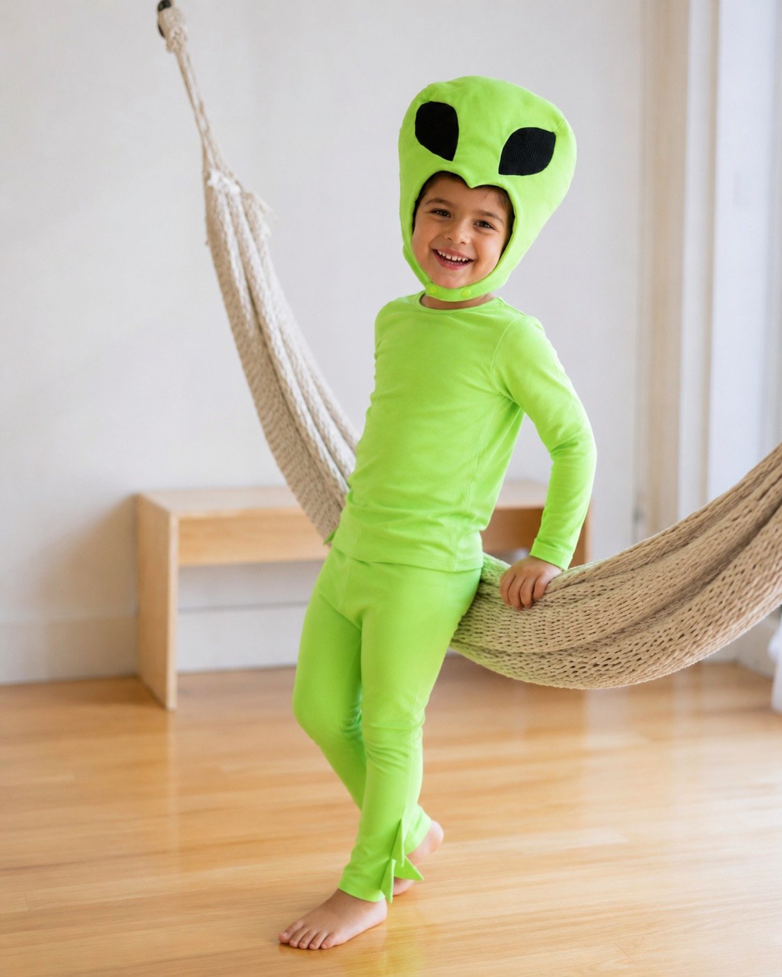 Kids’ Green Alien Halloween Costume