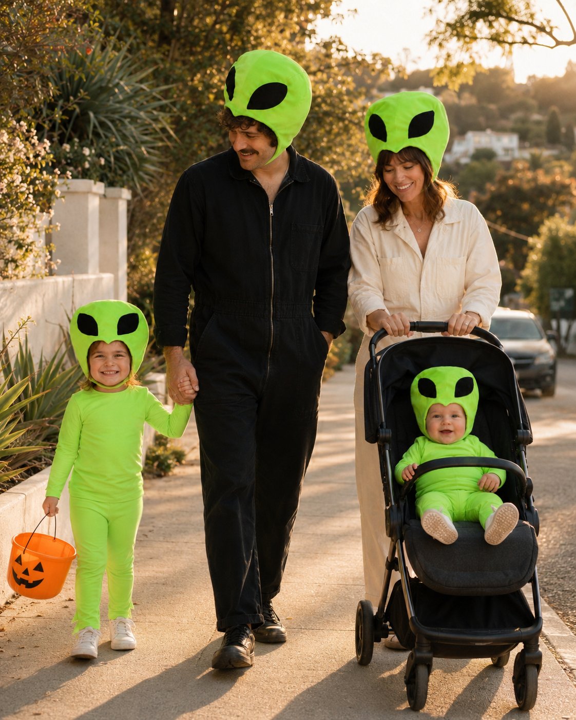 Kids’ Green Alien Halloween Costume