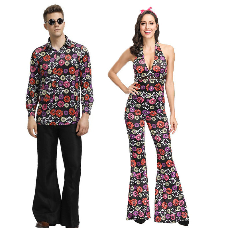 70s Disco Couple Jumpsuit Costume