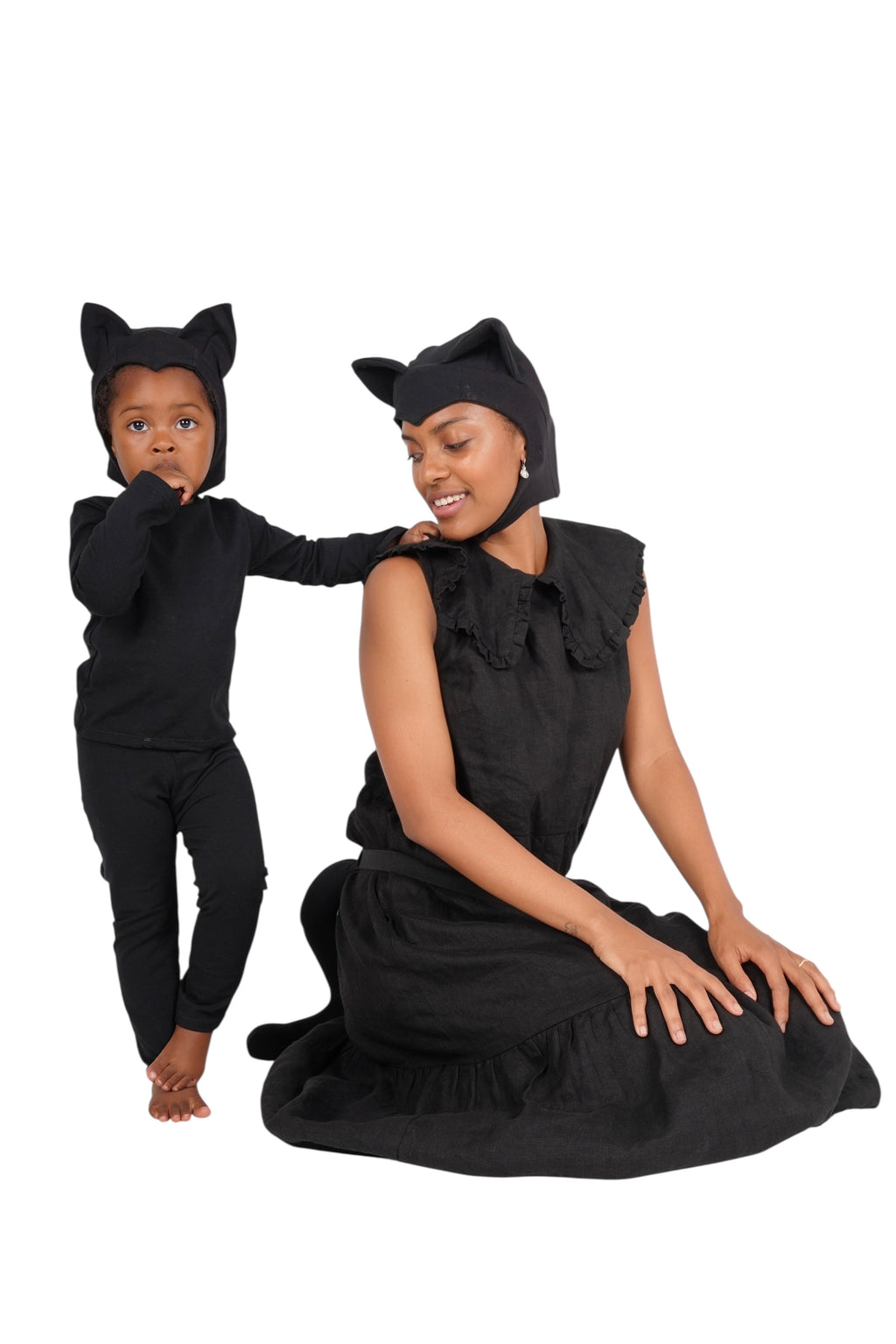 Adult Black Cat Hat & Tail Set