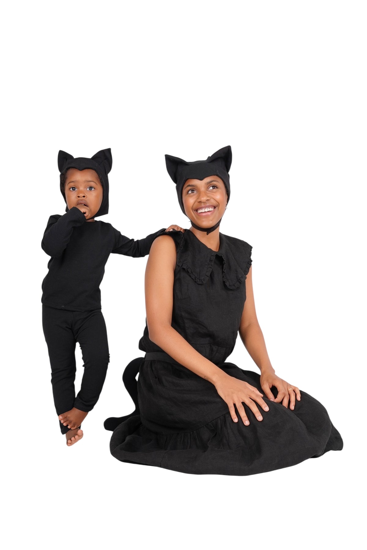 Adult Black Cat Hat & Tail Set