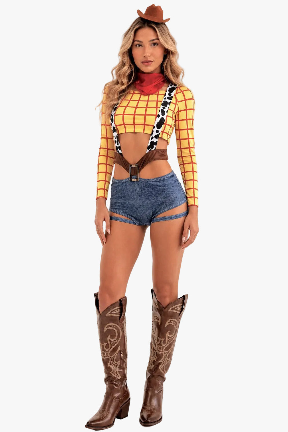 Sexy Cowgirl Costume for Women — 4-Piece Set
