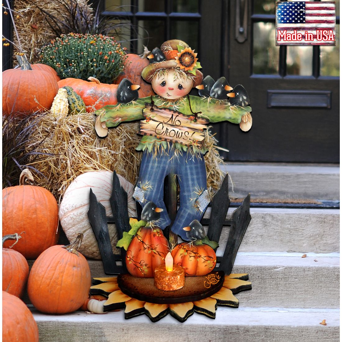 No Crows Scarecrow Halloween Door Décor