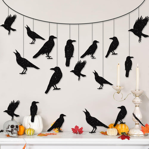 Black Crow Garland — 40 Pieces