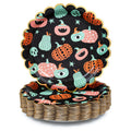 Funky Pumpkin Party Plates — 50 Pack