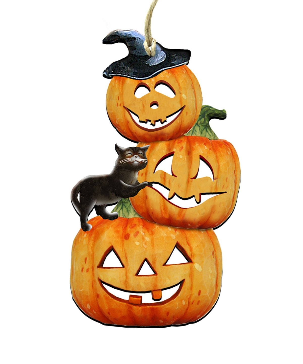 Stacking Pumpkins Halloween Door Décor