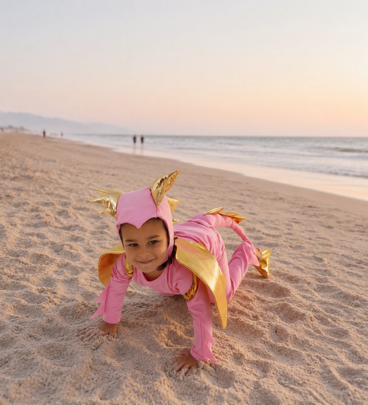 Kids’ Pink Dragon Halloween Costume